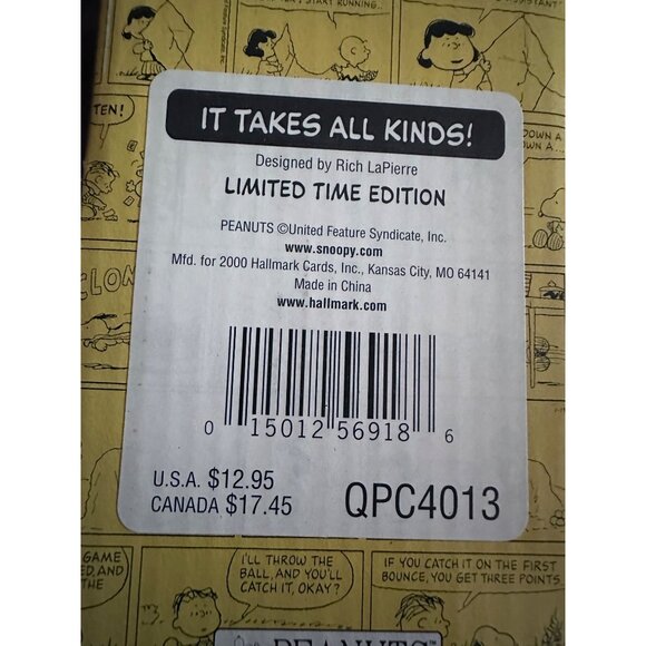 Hallmark "It Takes All Kinds!" Limited Edition Snoopy Comic Strip Frame - Picture 4 of 10